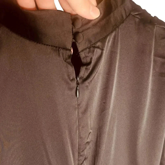 Nasty Gal High Neckline Feeling Fine Satin Dress - Picture 13 of 16